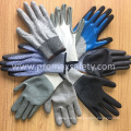 13G Hppe Knitted Cut Resistant Gloves with Black PU Coating on Palm